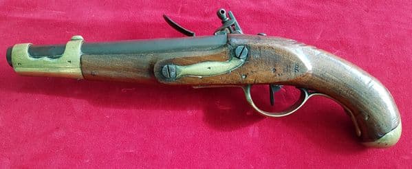 A rare Napoleonic era Dutch Military Officer's Flintlock Pistol dated 1815. Ref 1144.